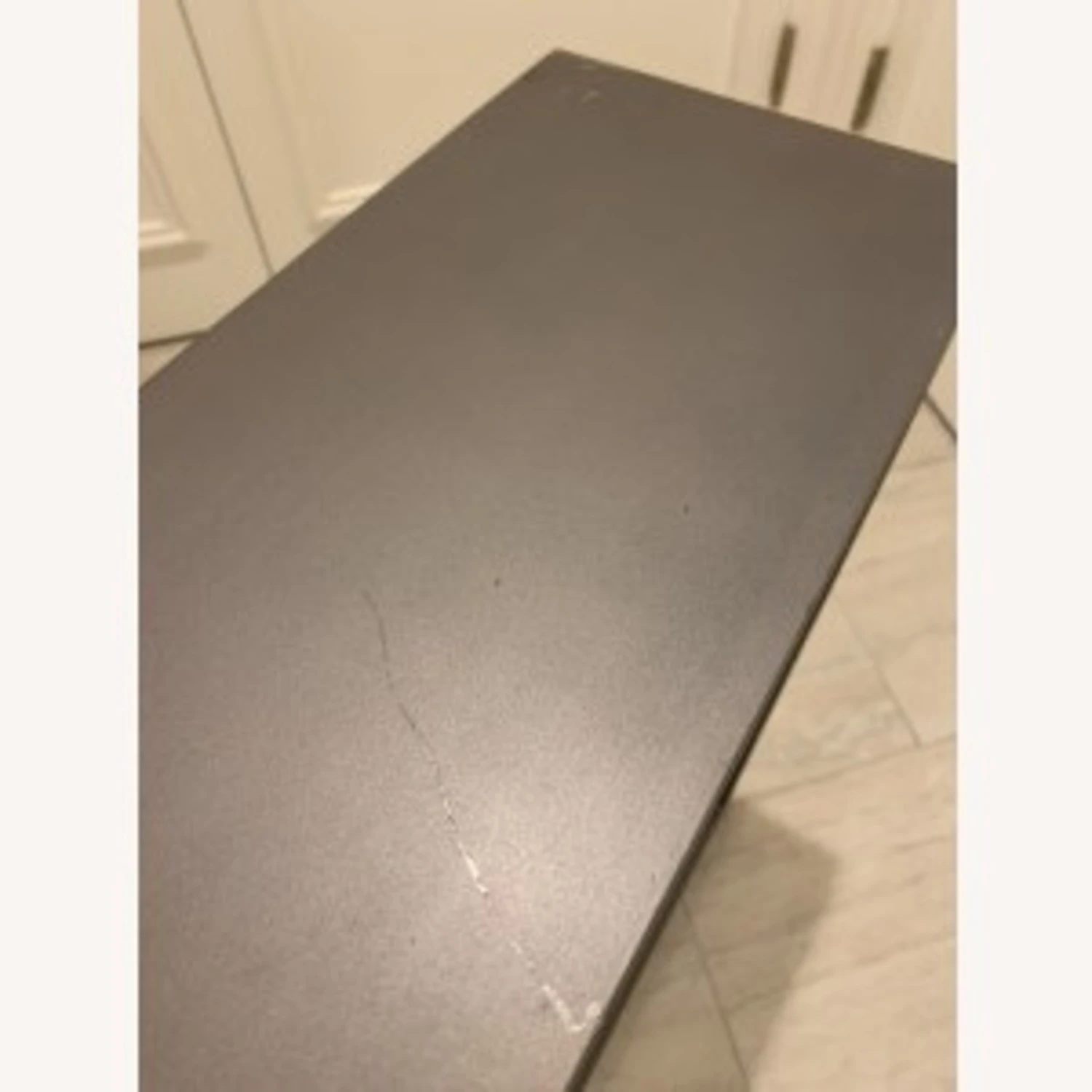 CB2 Mill Grey Metal Console Table Pair 3 CB2 Mill Grey Metal Console Table Pair - Image 3