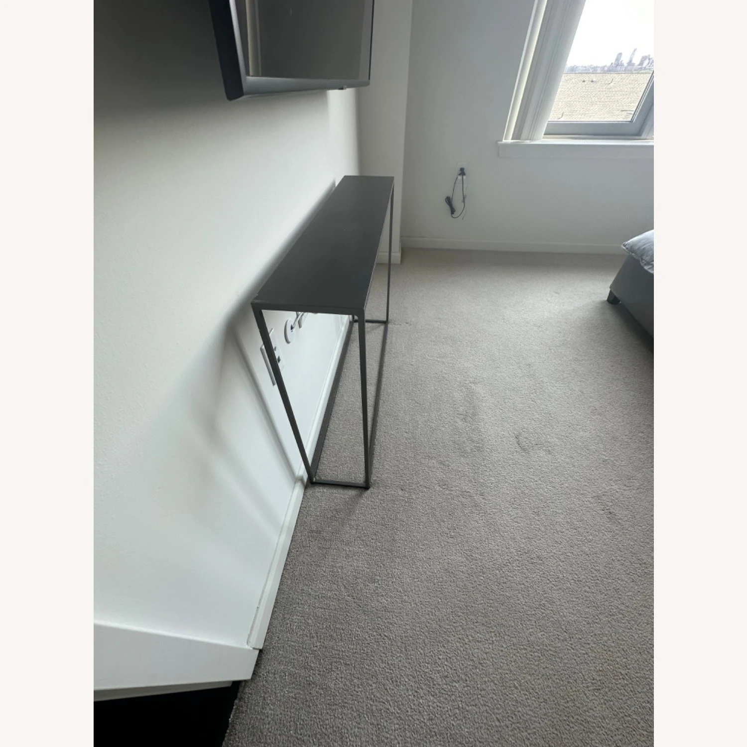 CB2 Mill Grey Metal Console Table Pair 6 CB2 Mill Grey Metal Console Table Pair - Image 6