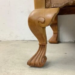 Vintage Burl Walnut Queen Anne Style Cabinet