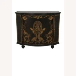 Neoclassical Two Door Textured Finish Commode