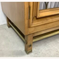 Mid-Century Travertine Top Credenza By JJ Metz