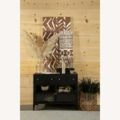 Other Accent Cabinet In Black W/ Antique Brass Finish