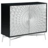 Other Accent Cabinet In Silver Sunburst Design Finish