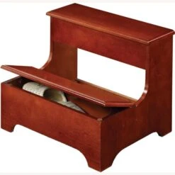 Other Two-Tier Step Stool In Brown Red Finish -Othee Home Shop 1500 1500 frame 0 1417