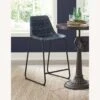 Other Counter Height Stool In Blue Woven Fabric