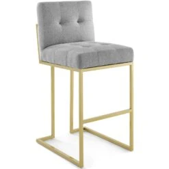 Other Modern Bar Stool In Light Gray Fabric & Gold Base -Othee Home Shop 1500 1500 frame 0 1471