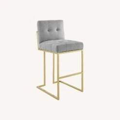 Other Modern Bar Stool In Light Gray Fabric & Gold Base -Othee Home Shop 1500 1500 frame 0 1472