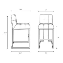 Other Modern Bar Stool In Light Gray Fabric & Gold Base -Othee Home Shop 1500 1500 frame 0 1473