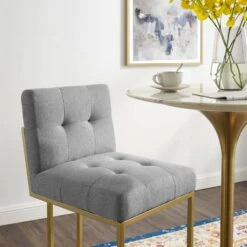 Other Modern Bar Stool In Light Gray Fabric & Gold Base -Othee Home Shop 1500 1500 frame 0 1474