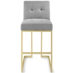 Other Modern Bar Stool In Light Gray Fabric & Gold Base -Othee Home Shop 1500 1500 frame 0 1476