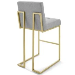 Other Modern Bar Stool In Light Gray Fabric & Gold Base -Othee Home Shop 1500 1500 frame 0 1477