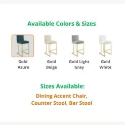 Other Modern Bar Stool In Light Gray Fabric & Gold Base -Othee Home Shop 1500 1500 frame 0 1479