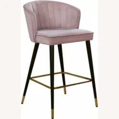 Other Counter Stool In Pink Velvet W/ Shell-Shaped Back -Othee Home Shop 1500 1500 frame 0 1501