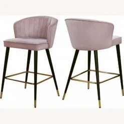 Other Counter Stool In Pink Velvet W/ Shell-Shaped Back -Othee Home Shop 1500 1500 frame 0 1503