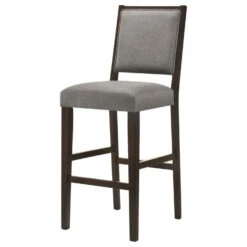 Other Bar Stool In Grey Fabric & Espresso Wood Finish -Othee Home Shop 1500 1500 frame 0 1510