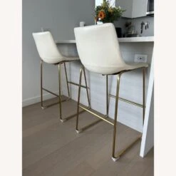 AllModern White/Gold Nia Bar Stools (Set Of 2)
