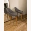 InspireQ Set Of Grey Mid Century Counter Stools
