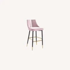 Other Bar Height Stool In Pink Velvet & Matte Black Legs -Othee Home Shop 1500 1500 frame 0 1572