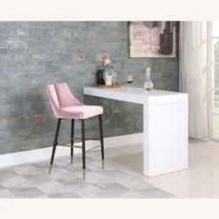 Other Bar Height Stool In Pink Velvet & Matte Black Legs -Othee Home Shop 1500 1500 frame 0 1575