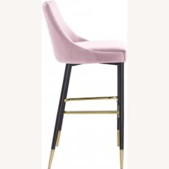Other Bar Height Stool In Pink Velvet & Matte Black Legs -Othee Home Shop 1500 1500 frame 0 1576
