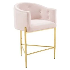 Other Counter Stool In Pink Velvet With Dense Foam Padding -Othee Home Shop 1500 1500 frame 0 1590