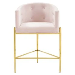 Other Counter Stool In Pink Velvet With Dense Foam Padding -Othee Home Shop 1500 1500 frame 0 1593