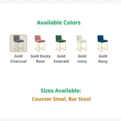 Other Modern Counter Height Stool In Emerald Velvet -Othee Home Shop 1500 1500 frame 0 1621