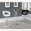 Other Bar Stool In White Leatherette W/ Chrome Base