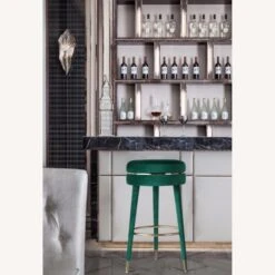 Other Swivel Bar Stool In Green Velvet W/ Wood Frame -Othee Home Shop 1500 1500 frame 0 1713