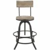 Other Bar Stool In Brown Pine Wood Seat & Back