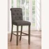 Other Bar Stool Upholstered In Linen-Like Grey Fabric