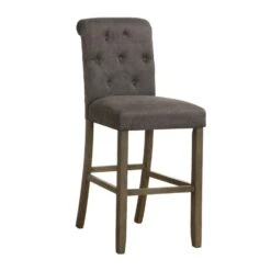 Other Bar Stool Upholstered In Linen-Like Grey Fabric -Othee Home Shop 1500 1500 frame 0 1742