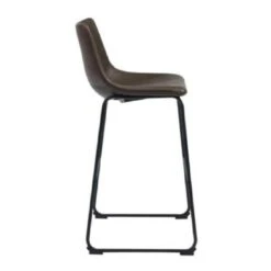 Other Retro Style Barstool In Brown Leatherette W/ Black Metal Frame -Othee Home Shop 1500 1500 frame 0 1750