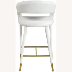 Other Counter Stool In Cream Velvet W/ Rounded Back