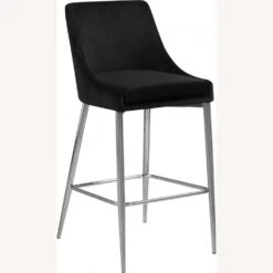 Other Counter Height Stool In Black Velvet & Chrome Base -Othee Home Shop 1500 1500 frame 0 1776