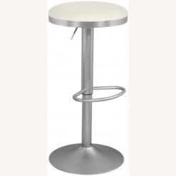 Other Adjustable Stool In White Faux Leather Upholstery -Othee Home Shop 1500 1500 frame 0 1791