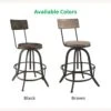 Other Bar Stool In Black Pine Wood W/ Metal Frame Finish