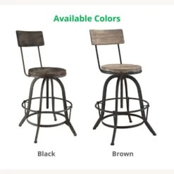 Other Bar Stool In Black Pine Wood W/ Metal Frame Finish