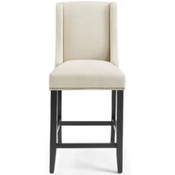 Other Counter Stool In Beige Fabric W/ Nailhead Trim -Othee Home Shop 1500 1500 frame 0 1824