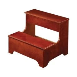 Other Stool In Rich Warm Brown W/ Two-Tier Step