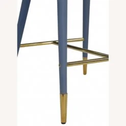 Other Counter Stool In Navy Faux Leather W/Rounded Back