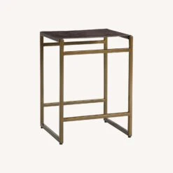 Pottery Barn Hardy Backless Leather Counter Stool