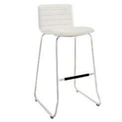 Other Bar Stool In White W/ Stainless Steel Base Finish -Othee Home Shop 1500 1500 frame 0 1891