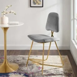 Other Counter Stool In Gray Velvet W/ Sleek Gold Base 15 Other Counter Stool In Gray Velvet W/ Sleek Gold Base -Othee Home Shop 1500 1500 frame 0 1920
