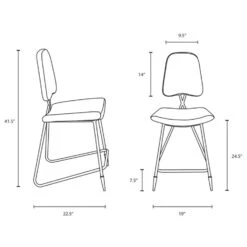 Other Counter Stool In Gray Velvet W/ Sleek Gold Base 17 Other Counter Stool In Gray Velvet W/ Sleek Gold Base -Othee Home Shop 1500 1500 frame 0 1922