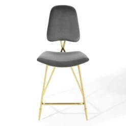 Other Counter Stool In Gray Velvet W/ Sleek Gold Base 20 Other Counter Stool In Gray Velvet W/ Sleek Gold Base -Othee Home Shop 1500 1500 frame 0 1925