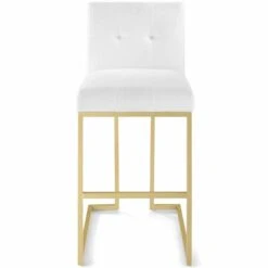Other Bar Stool In Tufted White Fabric W/Gold Steel Base -Othee Home Shop 1500 1500 frame 0 1938