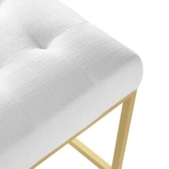 Other Bar Stool In Tufted White Fabric W/Gold Steel Base -Othee Home Shop 1500 1500 frame 0 1940