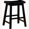 Other Counter Height Stool In Black Finish & Wooden Legs