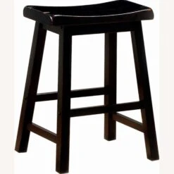 Other Counter Height Stool In Black Finish & Wooden Legs